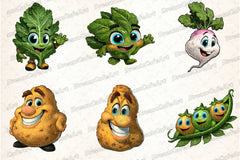 Funny Vegetables Clipart Bundle - CraftNest - Digital Crafting and Art