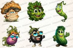 Funny Vegetables Clipart Bundle - CraftNest - Digital Crafting and Art