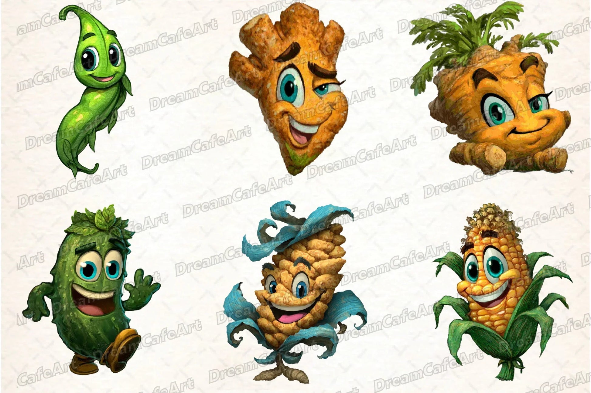 Funny Vegetables Clipart Bundle - CraftNest - Digital Crafting and Art