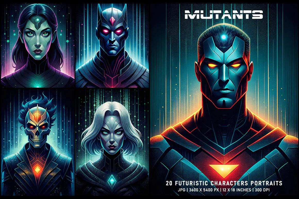 Futuristic Mutants Portraits - Characters