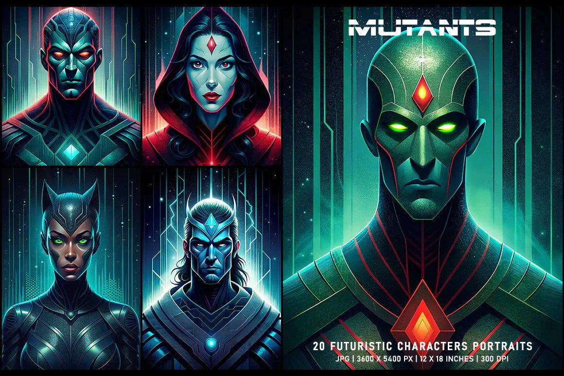 Futuristic Mutants Portraits - Characters