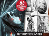 Futuristic Easter Coloring Books