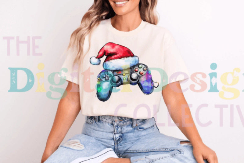 Festive Gamer Christmas T-shirt Design Bundle - CraftNest - Digital Crafting and Art
