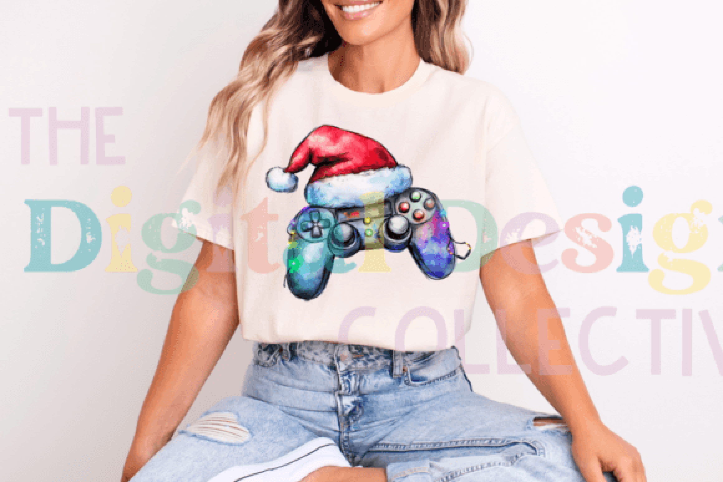 Festive Gamer Christmas T-shirt Design Bundle