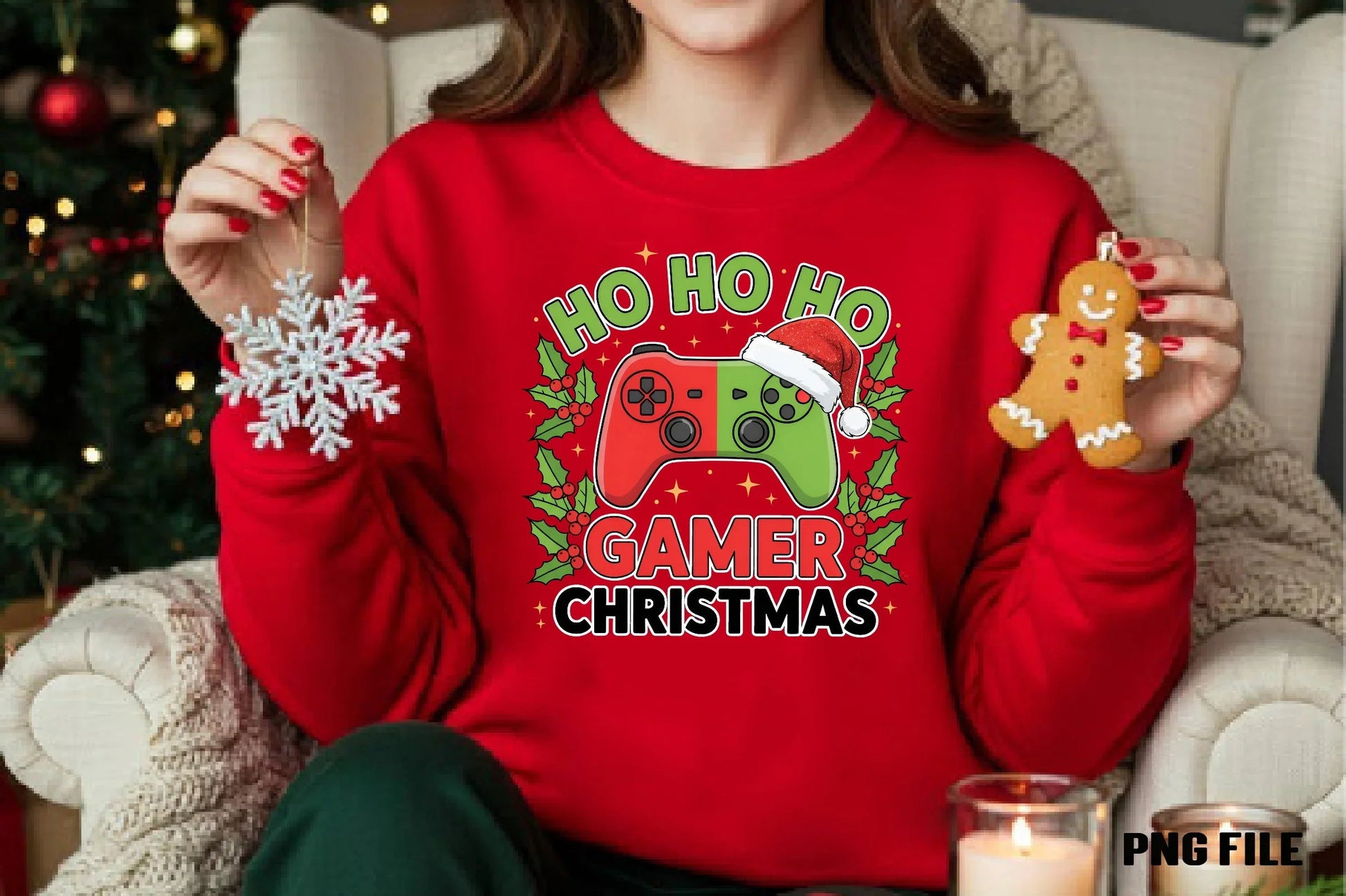Gamer Christmas Funny Hohoho Clipart Bundle - CraftNest - Digital Crafting and Art
