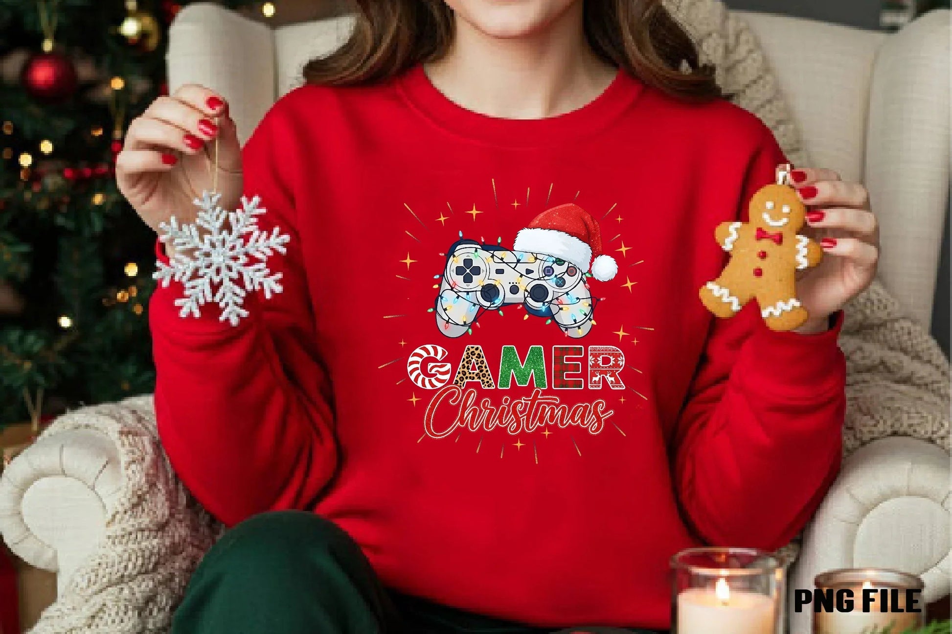 Gamer Christmas Game Controller Clipart Bundle - CraftNest - Digital Crafting and Art