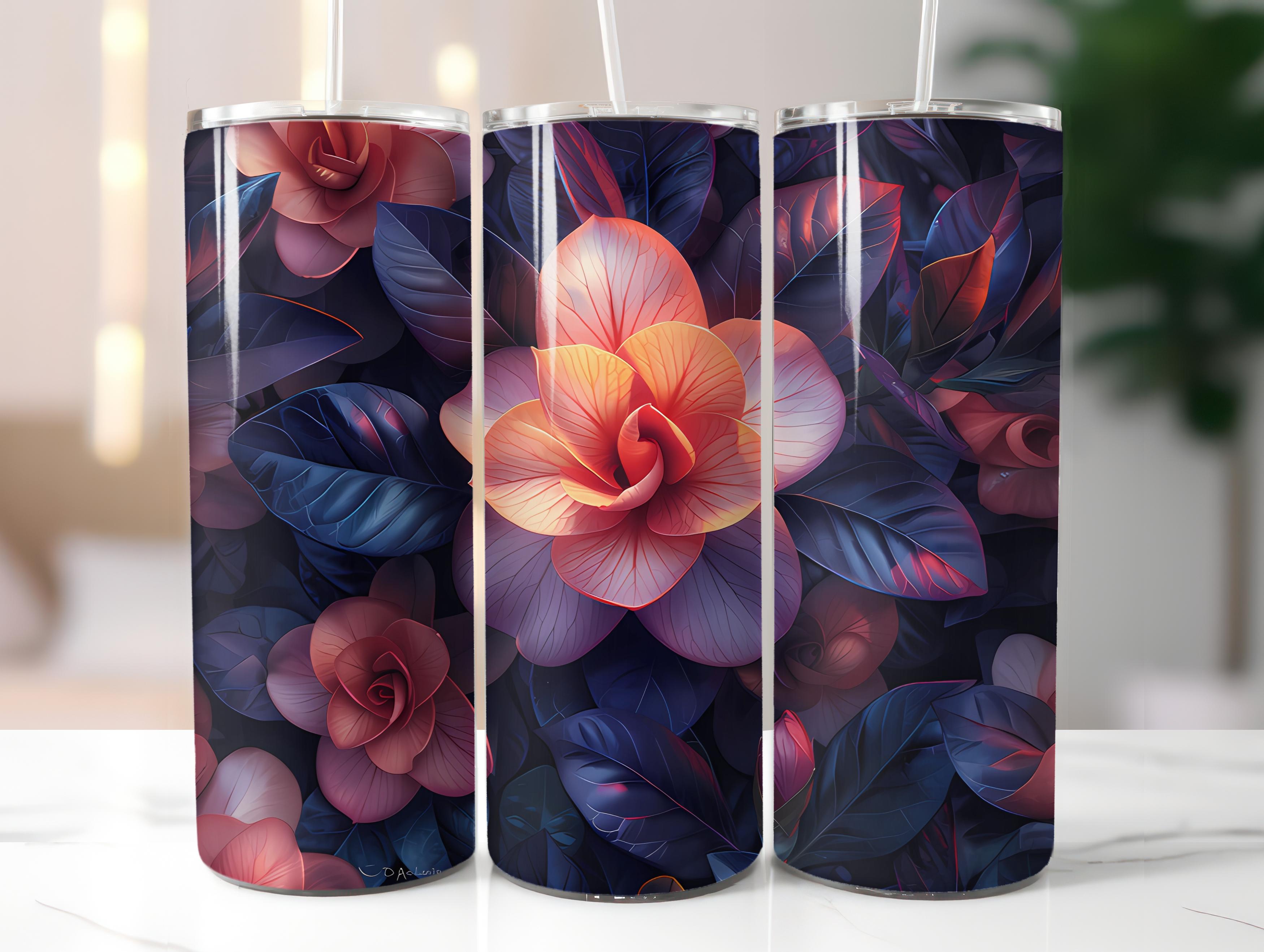 Gardenias Flowers Tumbler Wrap - CraftNest - Digital Crafting and Art