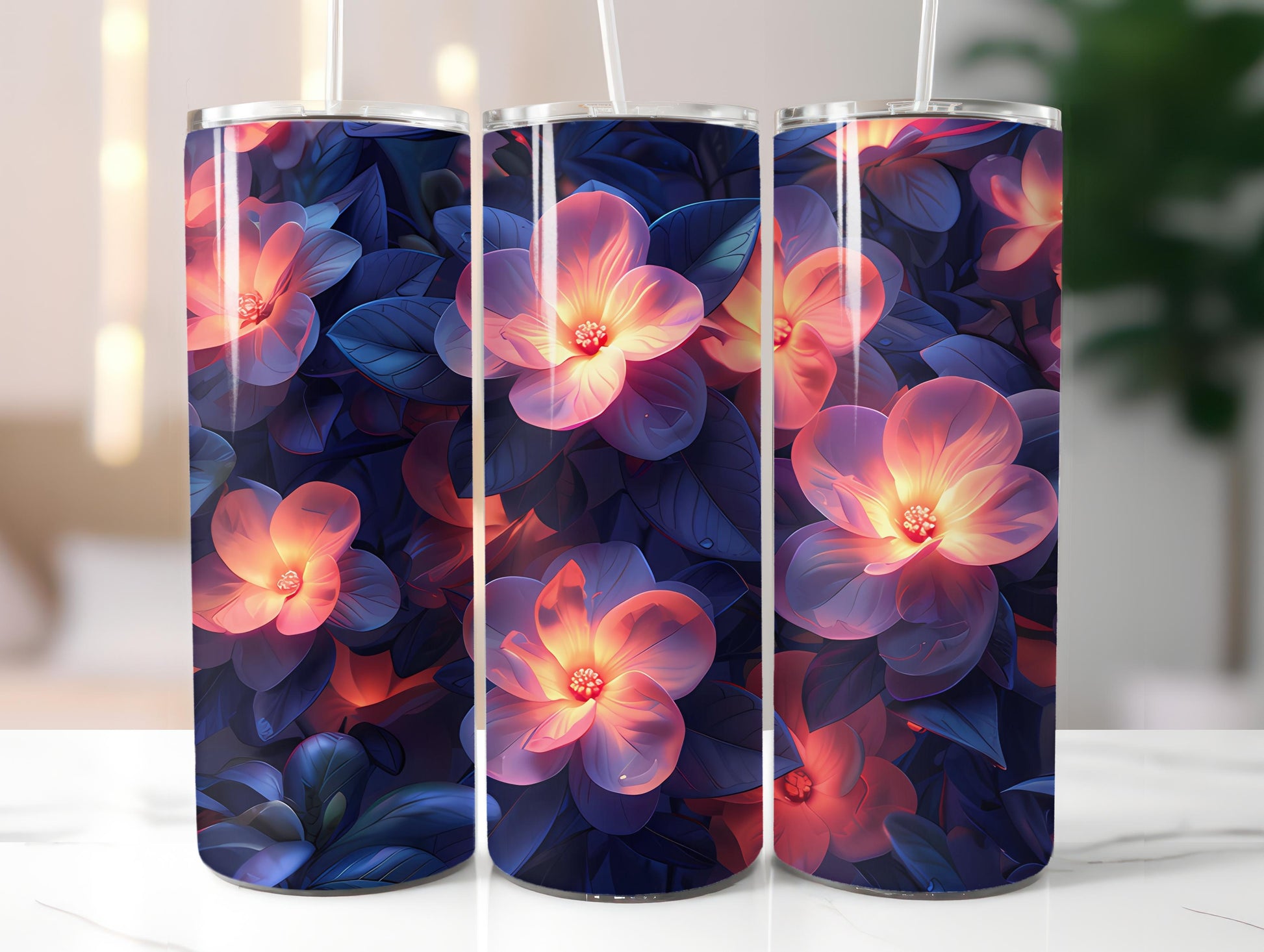 Gardenias Flowers Tumbler Wrap - CraftNest - Digital Crafting and Art