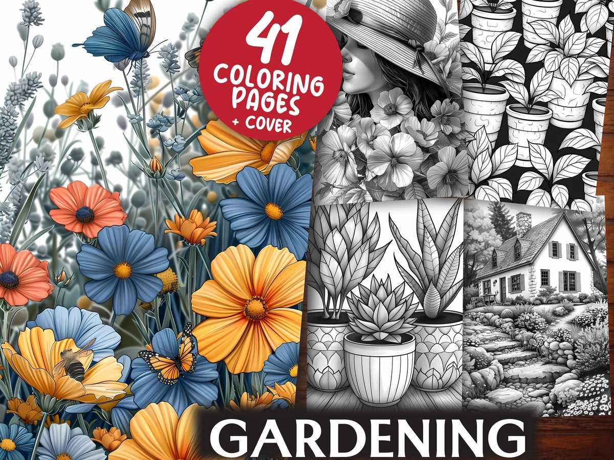 Gardening Coloring Books - CraftNest - Digital Crafting and Art