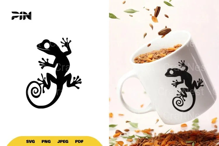Gecko Silhouette SVG Bundle - CraftNest - Digital Crafting and Art