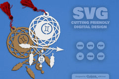 Gemini Dream Catcher Set SVG Bundle 4 - CraftNest - Digital Crafting and Art