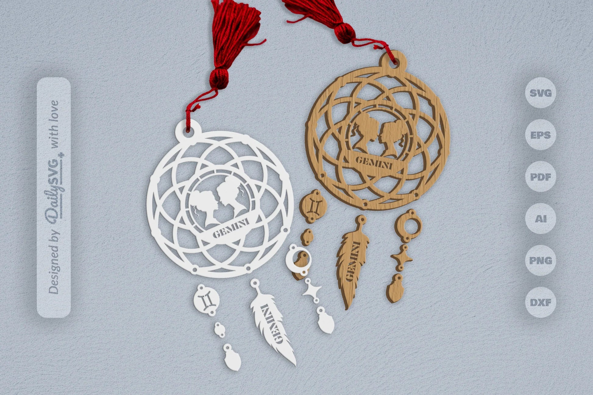 Gemini Dream Catcher Set SVG Bundle 2 - CraftNest - Digital Crafting and Art