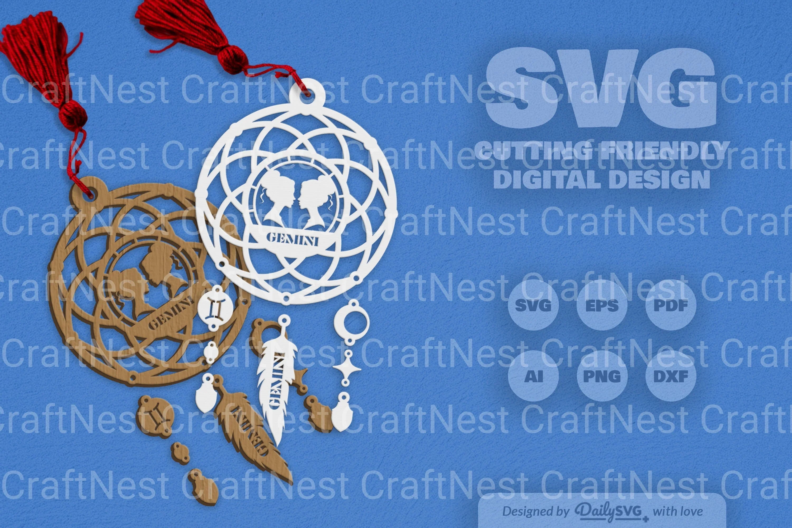 Gemini Dream Catcher Set SVG Bundle