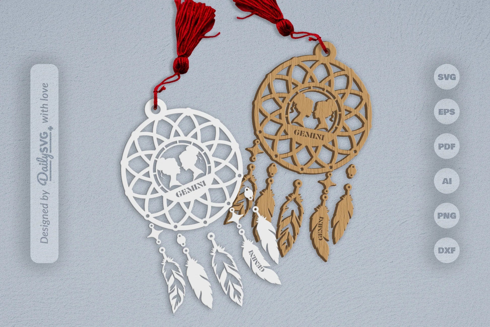 Gemini Dream Catcher Set SVG Bundle 1 - CraftNest - Digital Crafting and Art