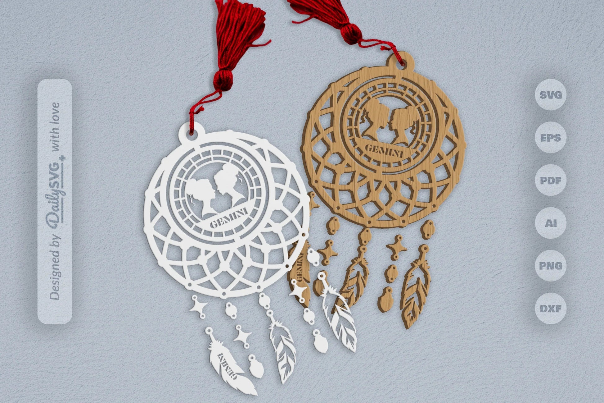 Gemini Dream Catcher Set SVG Bundle 7 - CraftNest - Digital Crafting and Art