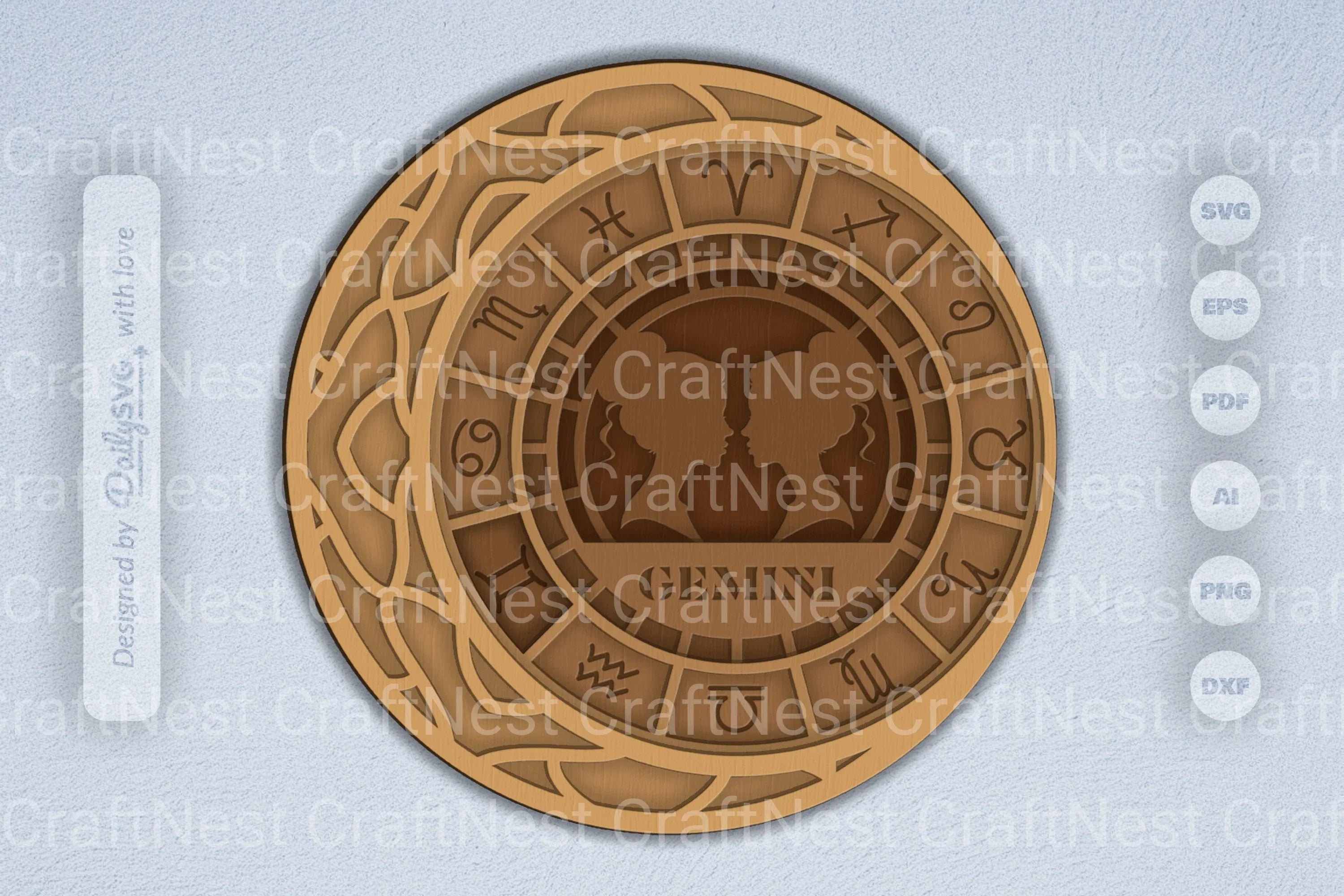 Gemini Zodiac Laser Cut SVG Bundle