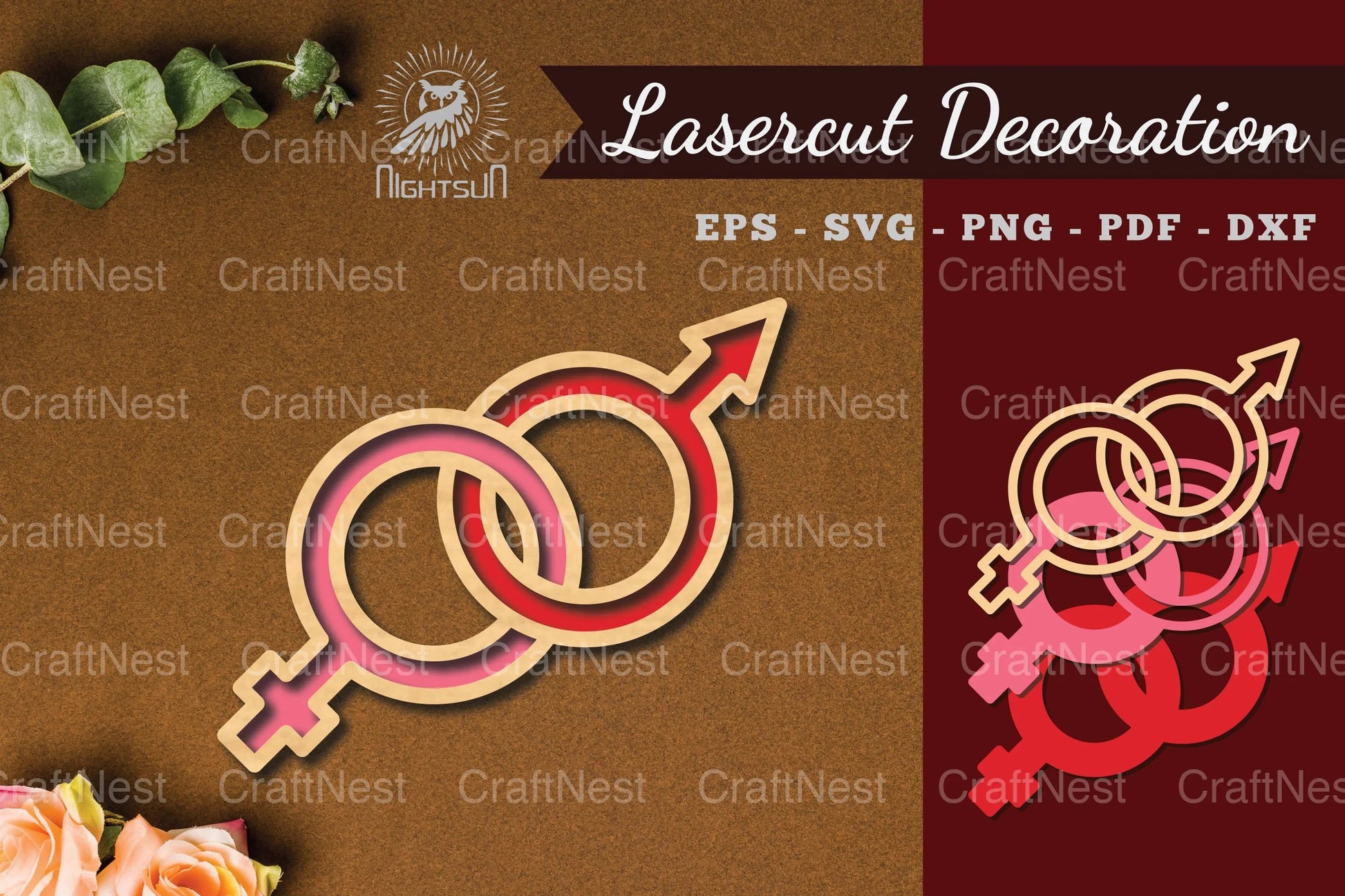 Gender Laser Cut Decoration Clipart Bundle - CraftNest - Digital Crafting and Art