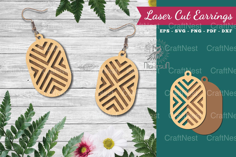 Geometric Laser Cut 14K Earrings Bundle - CraftNest - Digital Crafting and Art