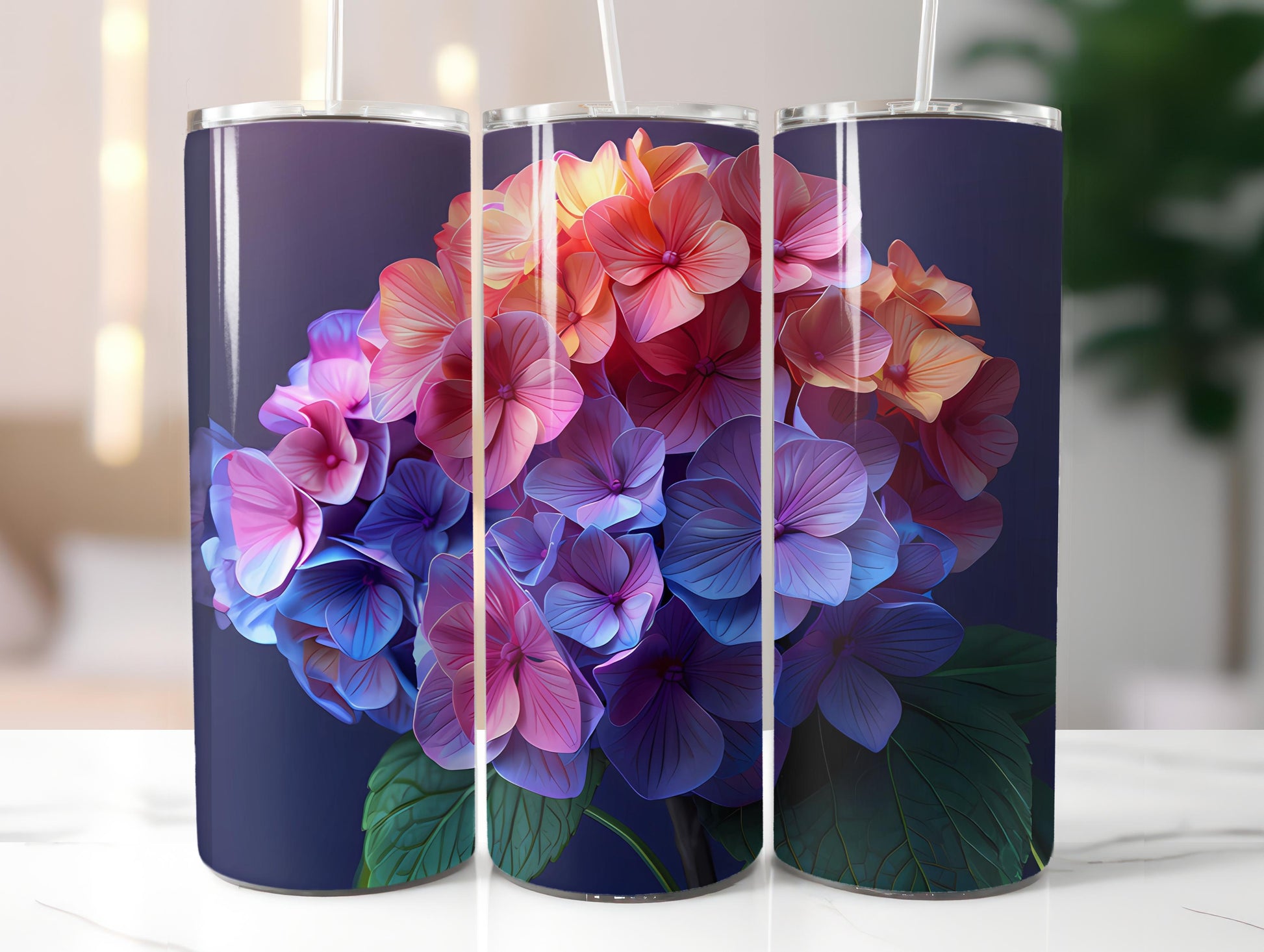 Geometric Flowers Tumbler Wrap - CraftNest - Digital Crafting and Art