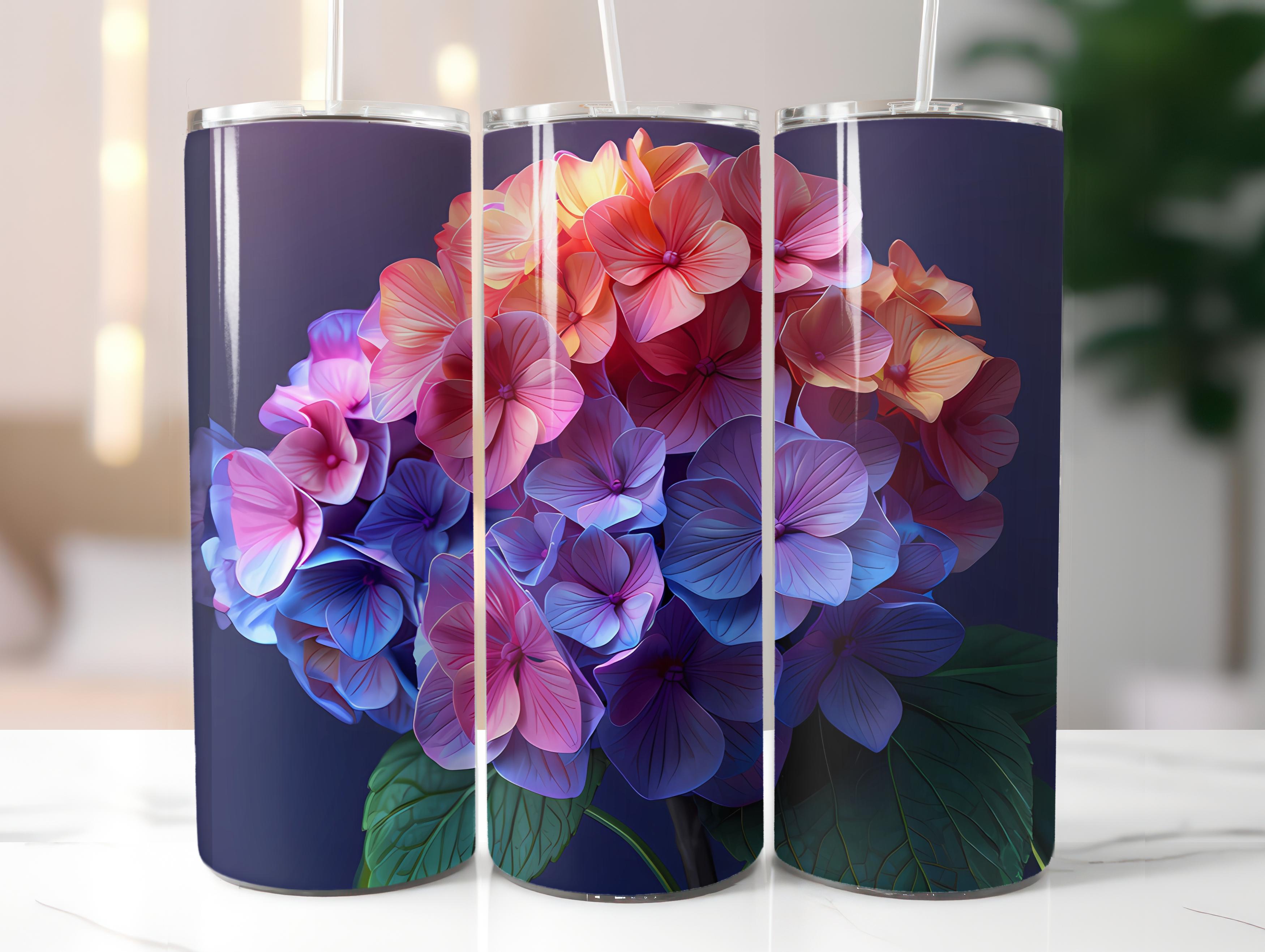 Geometric Flowers Tumbler Wrap - CraftNest - Digital Crafting and Art