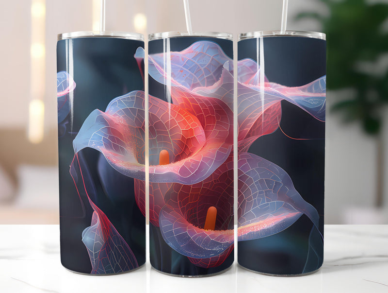 Geometric Flowers Tumbler Wrap - CraftNest - Digital Crafting and Art