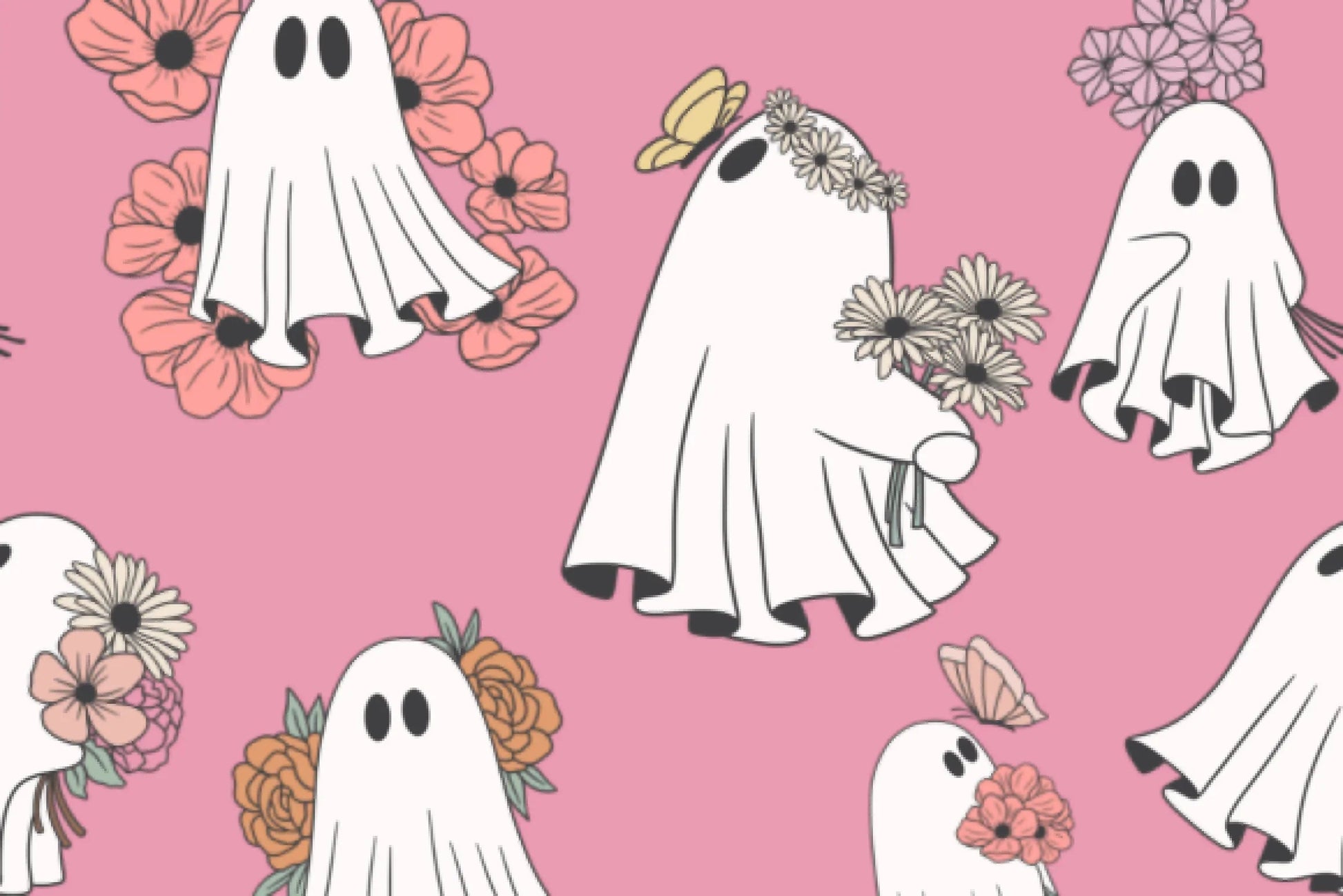 Ghosts of Floral Past Seamless Digital Paper - CraftNest - Digital Crafting and Art
