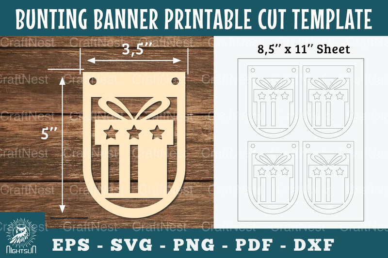 Gift Box Bunting Banner Printable Clipart Bundle - CraftNest - Digital Crafting and Art