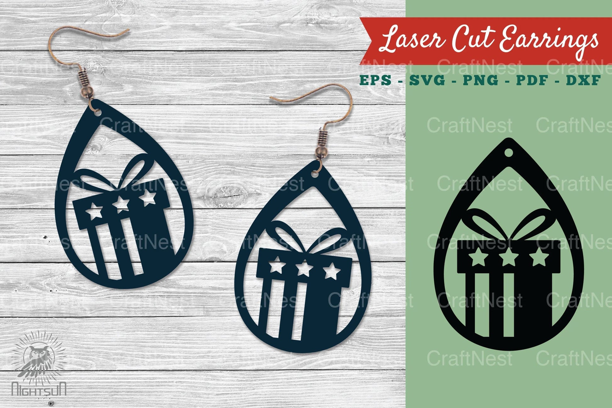 Gift Box Earrings Design Clipart Bundle - CraftNest - Digital Crafting and Art