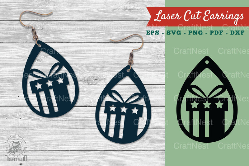 Gift Box Earrings Design Clipart Bundle - CraftNest - Digital Crafting and Art
