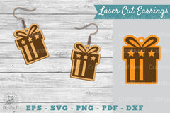 Gift Box Laser Cut Earrings Design Bundle - CraftNest - Digital Crafting and Art