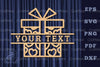Gift Box Lasercut Split Monogram Clipart Bundle