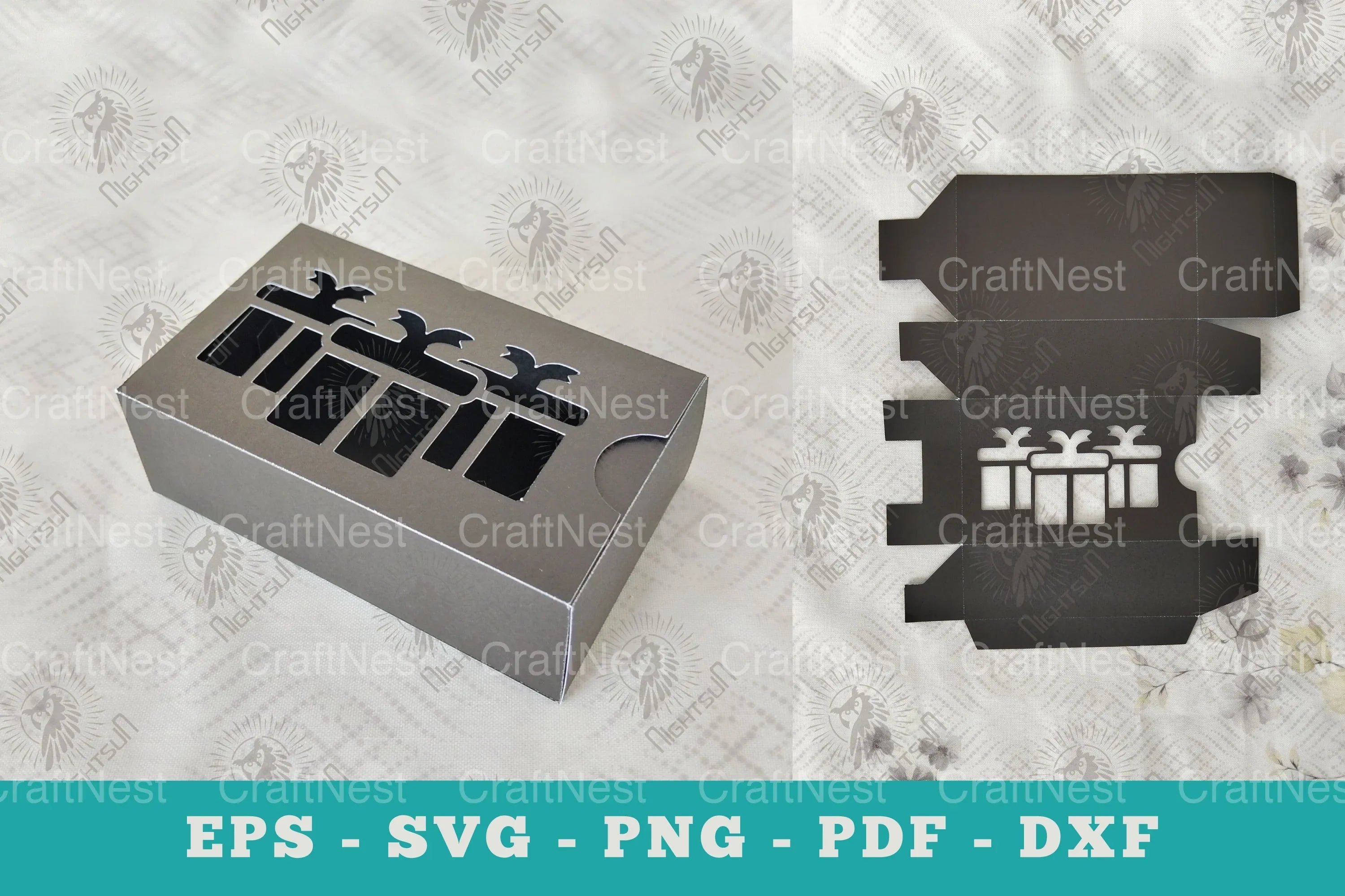 Gift Box Papercut Craft SVG Bundle - CraftNest - Digital Crafting and Art