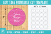 Gift Tags Circle Printable Template Papercut Bundle
