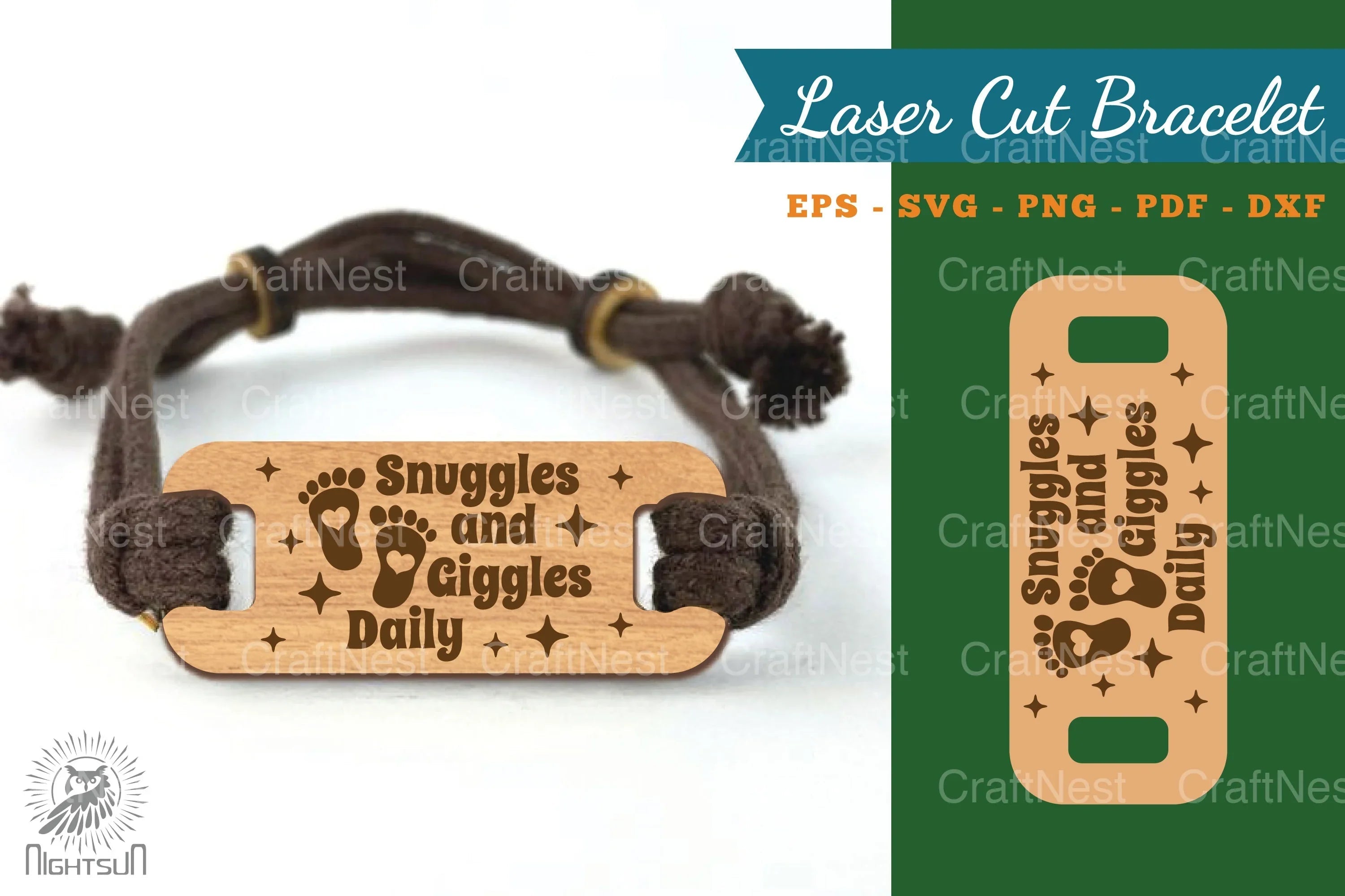 Daily Giggles Laser Cut Bracelet Design Bundle - CraftNest - Digital Crafting and Art