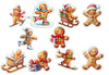 Christmas Gingerbread Stickers Clipart Bundle