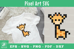Giraffe Pixel Art Clipart Bundle - CraftNest - Digital Crafting and Art