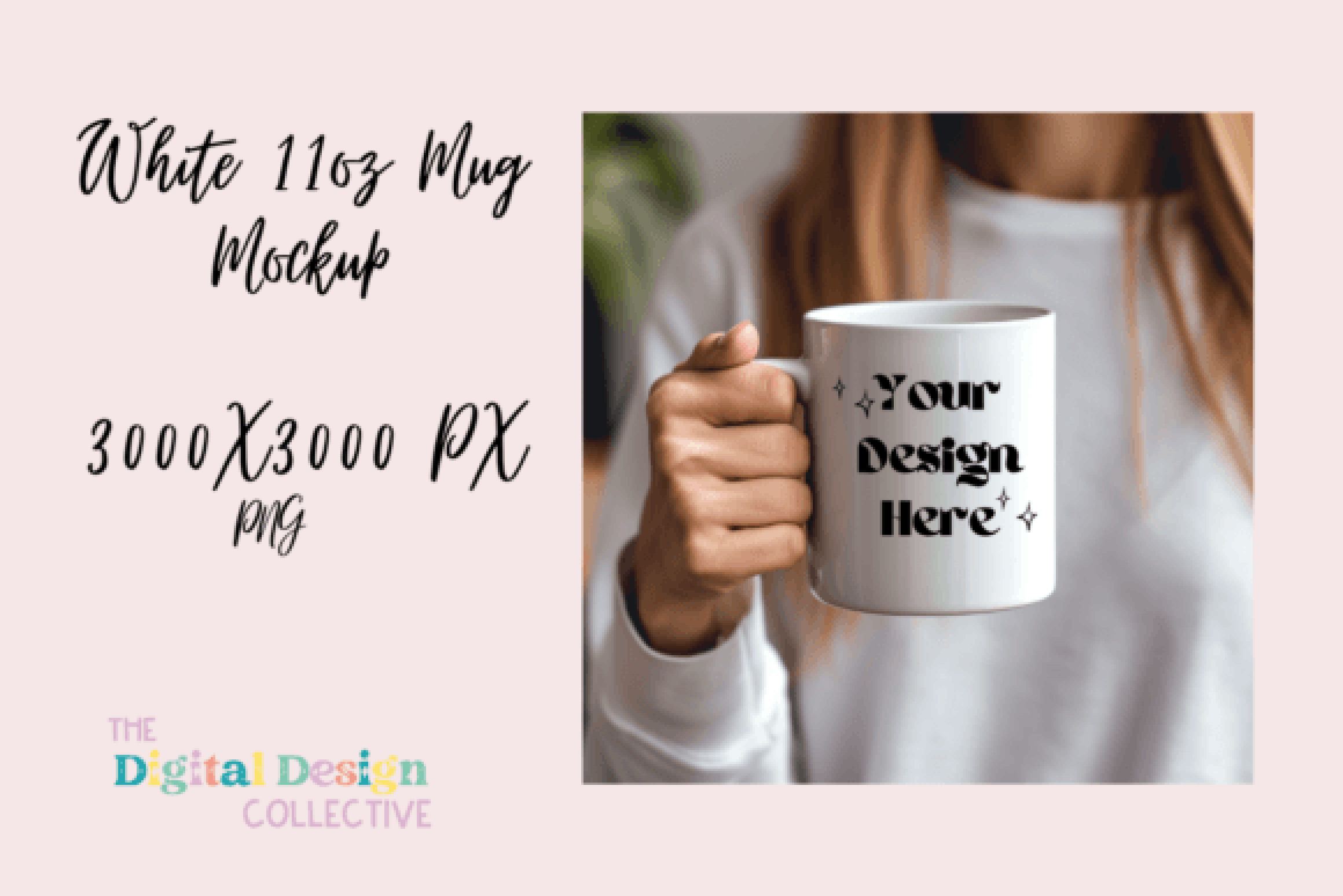 Spring Girl Holding Mug Mockup