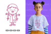 Girl Doodle Clipart Bundle