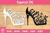 Girl Power Papercut Flower Heels Clipart Bundle