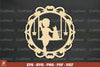Vintage Girl and Cat Ornament Clipart Bundle