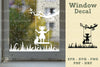 Girl and Cat Window Decal Clipart Bundle