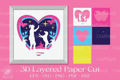 Girl and Dog 3D Layered Papercut Clipart Bundle - CraftNest - Digital Crafting and Art