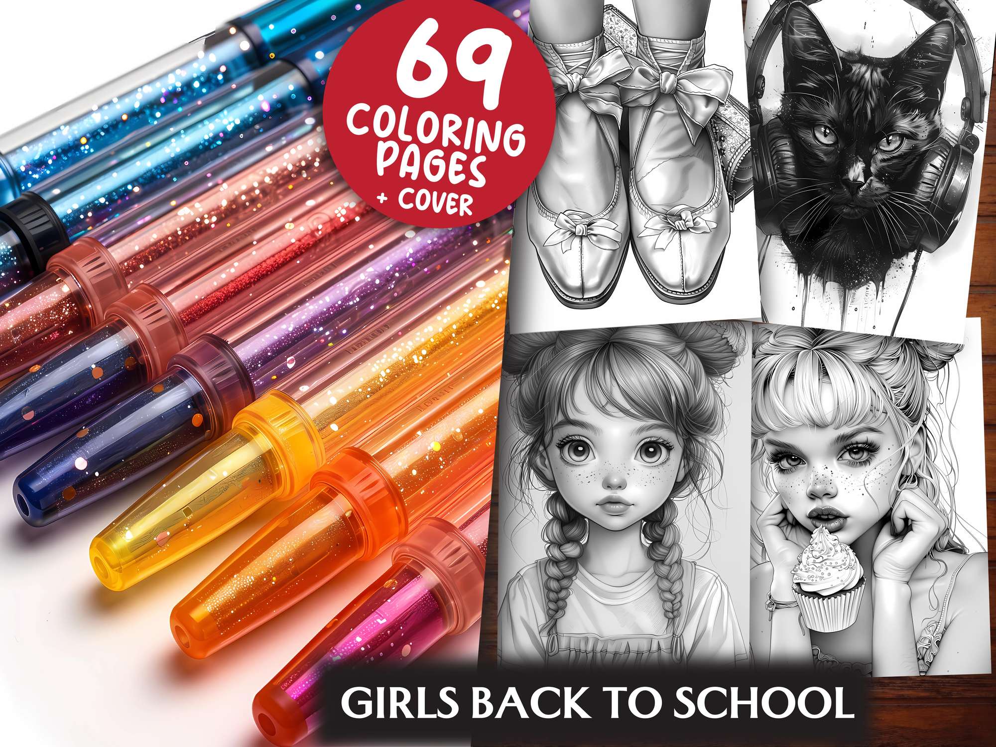 Girls Back To School Coloring Books - CraftNest - Digital Crafting and Art