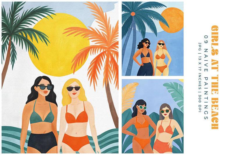 Girls at the Beach - Women - CraftNest - Digital Crafting and Art