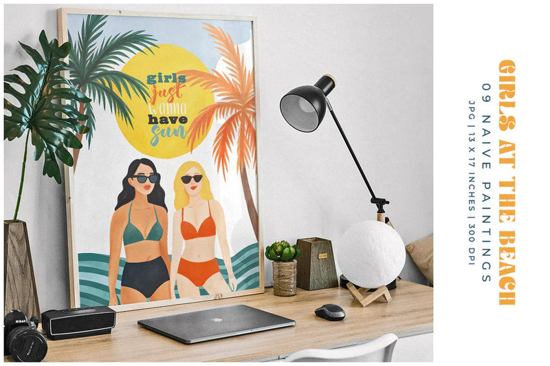 Girls at the Beach - Women - CraftNest - Digital Crafting and Art