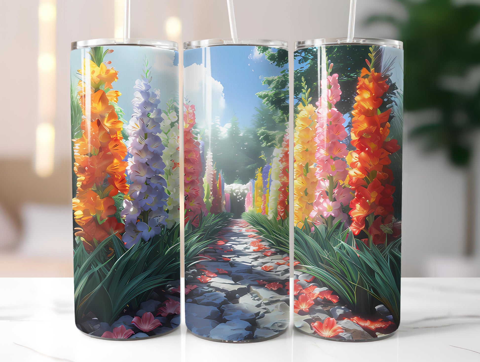 Gladiolus Flowers Tumbler Wrap - CraftNest - Digital Crafting and Art