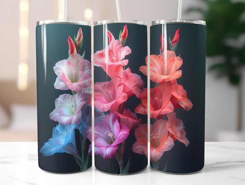 Gladiolus Flowers Tumbler Wrap - CraftNest - Digital Crafting and Art