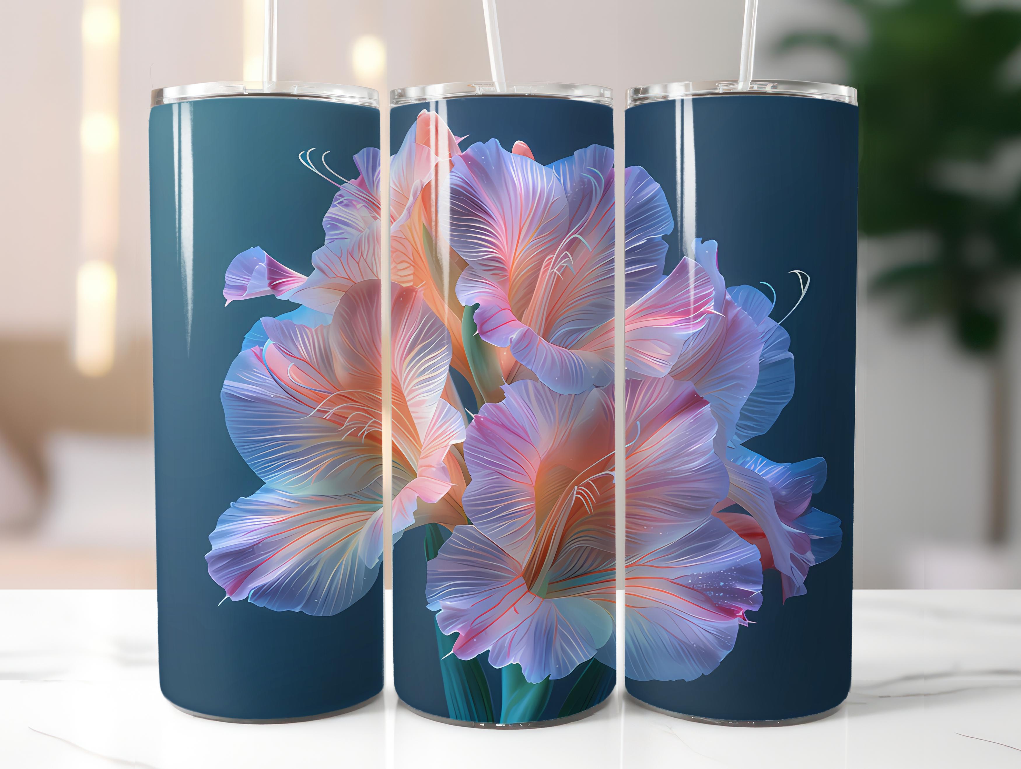Gladiolus Flowers Tumbler Wrap - CraftNest - Digital Crafting and Art
