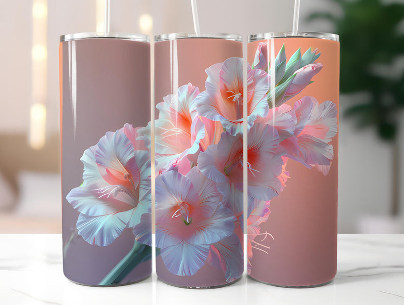 Gladiolus Flowers Tumbler Wrap - CraftNest - Digital Crafting and Art