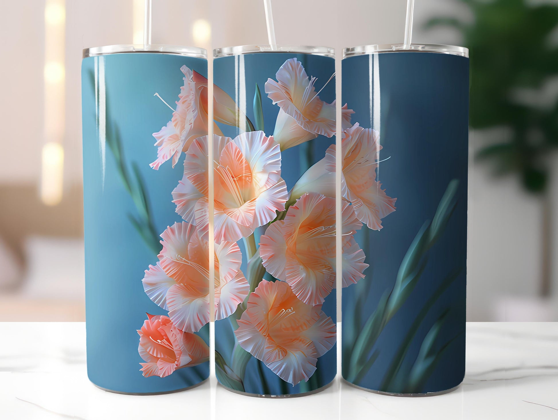 Gladiolus Flowers Tumbler Wrap - CraftNest - Digital Crafting and Art